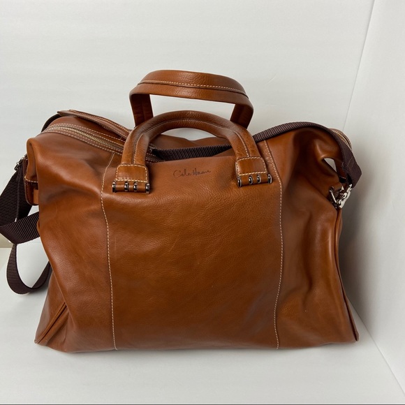 Cole Haan Other - Cole Haan Leather Cognac Weekender Bag